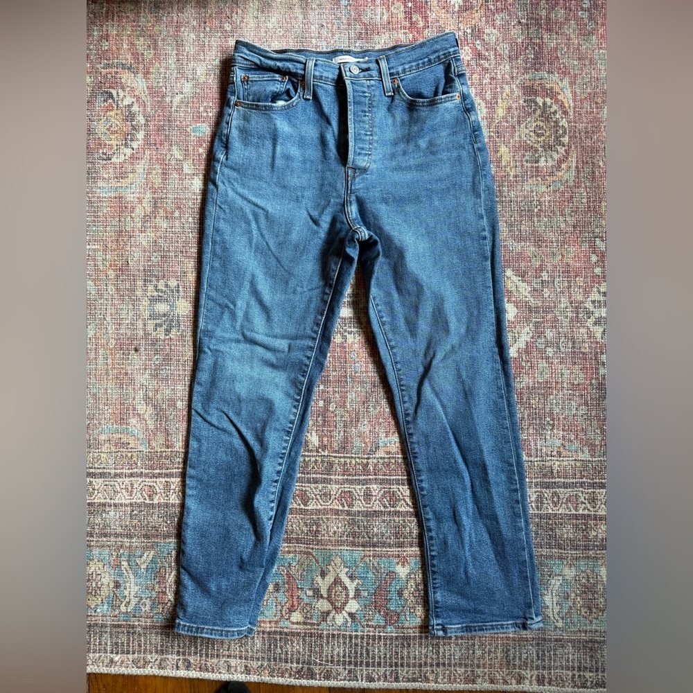 Levi’s Wedgie Straight Womens 31 Blue Denim Jeans